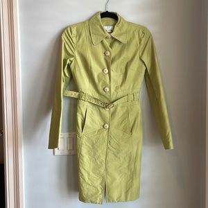 Ann Taylor Loft key lime green trench